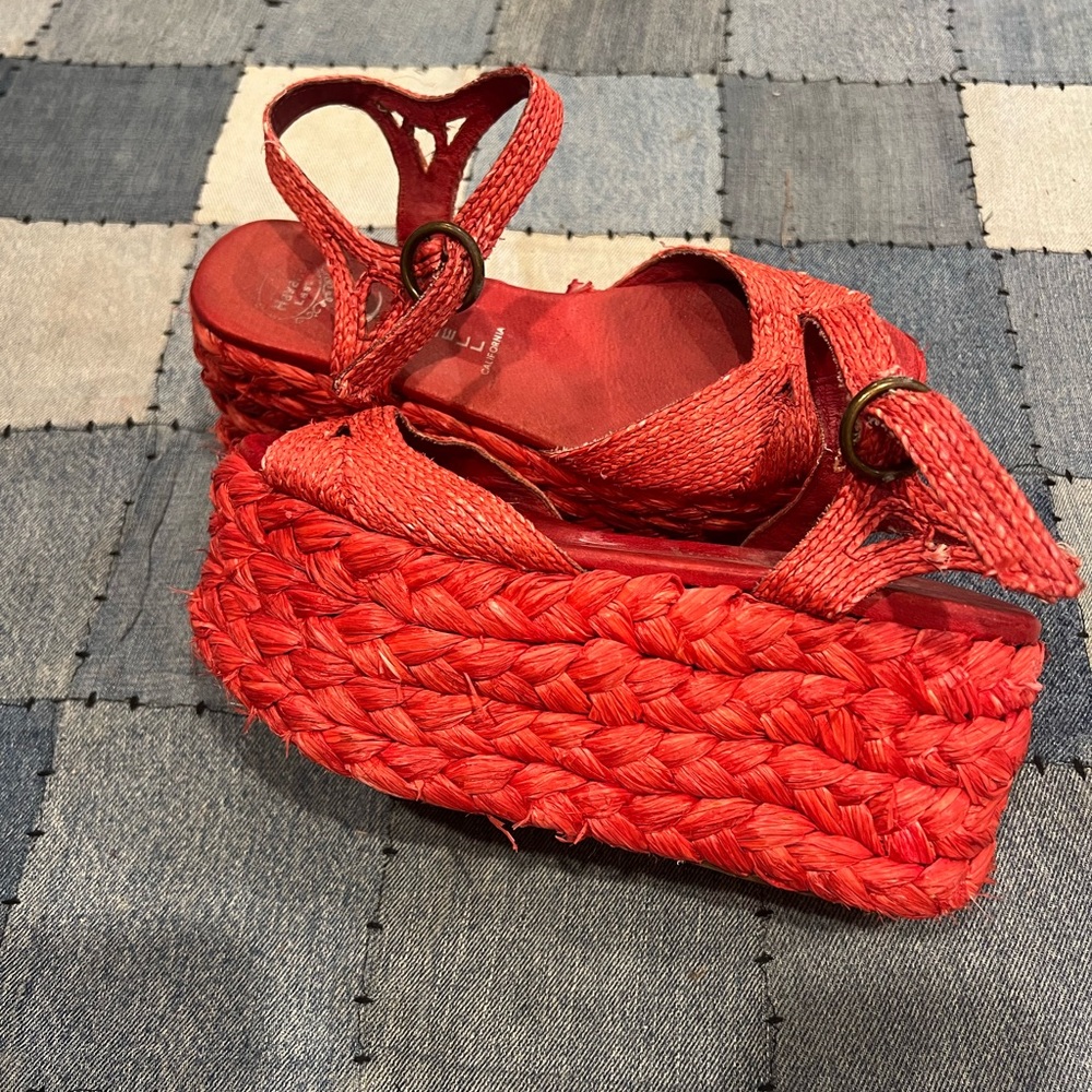 Jeffrey Campbell Red Espadrille Wedges
